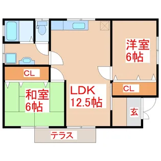 鹿児島県枕崎市桜山東町【一戸建】の間取り
