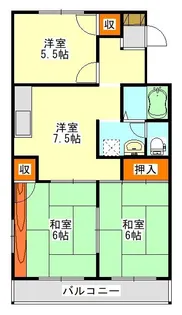 2DKの間取り画像