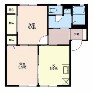 2Kの間取り画像