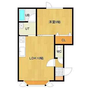 ハッピーC館【1階】の間取り