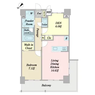 カスターニャ【9階】の間取り