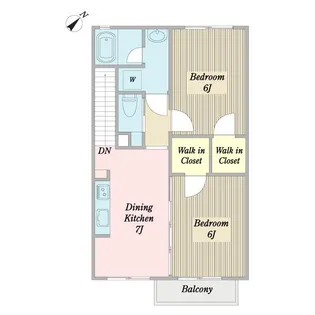 東京都日野市南平7【アパート】の間取り
