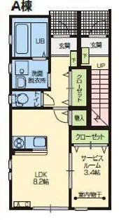 ヴィータ成沢A棟【1階】の間取り