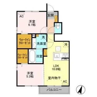 サンライズパレ【1階】の間取り