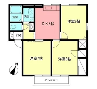 メゾン麗山B【2階】の間取り