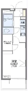 レオパレスフローラ小山【2階】の間取り