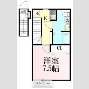 BAU黒松ウエスト【2階】の間取り