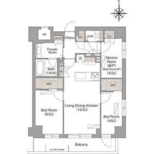 ヴェール・クレール武蔵小杉【3階】の間取り
