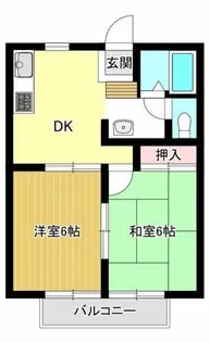 幸町・聖北ハイツB棟【1階】の間取り