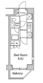 プラウドフラット目黒行人坂【6階】の間取り