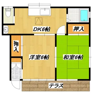 ゴールデンハイツB【1階】の間取り