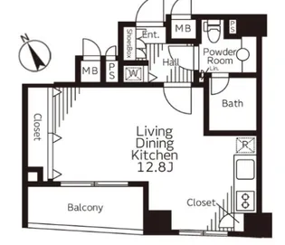 レジデンス広尾【3階】の間取り