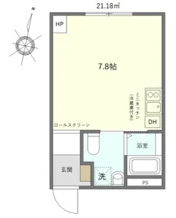 エンシス ウエノサクラギ【4階】の間取り