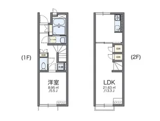 レオネクスト倉富【1階】の間取り