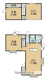 追分4丁目8番1棟2戸【2階】の間取り