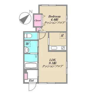 東京都大田区下丸子1【アパート】の間取り