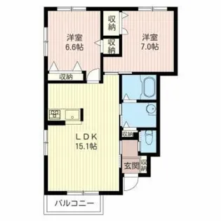 ヴァンベールII【1階】の間取り