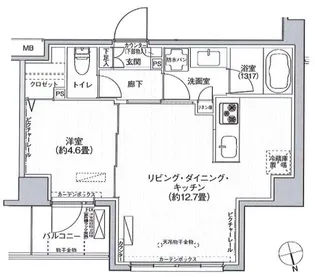 東京都世田谷区玉川田園調布2【マンション】の間取り