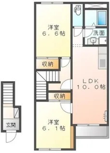 リバーサイド本条【2階】の間取り