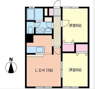 リヴァープレイン【1階】の間取り