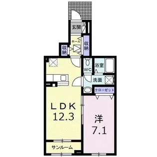 アーバー春山【1階】の間取り
