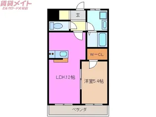 プレステージ千種B棟【1階】の間取り
