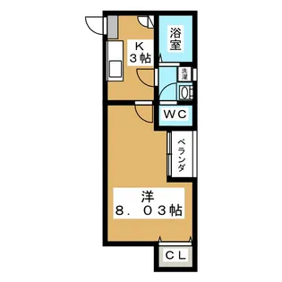 クレフラスト東仙台A【2階】の間取り