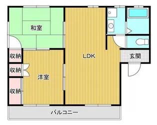 コーポひまわり【1階】の間取り