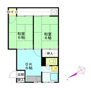 木村ハイツ【2階】の間取り