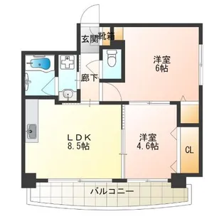 アクセス【6階】の間取り