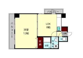 リバーサホ萬【6階】の間取り