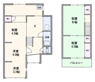 愛知県名古屋市西区大野木2【一戸建】の間取り