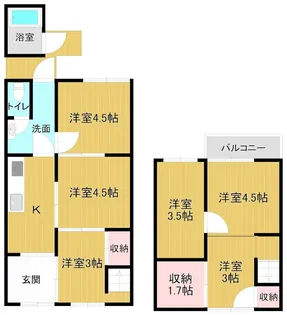 京都府京都市南区上鳥羽城ケ前町【一戸建】の間取り