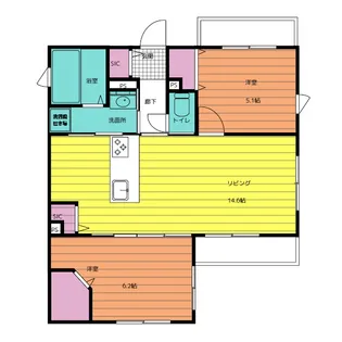 グランビア雄【3階】の間取り