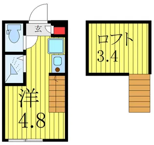 ハーモニーテラス大和町【2階】の間取り