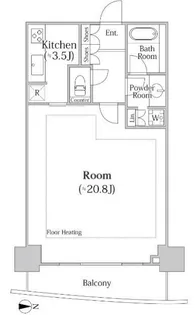 河田町ガーデン クラブフロア【34階】の間取り