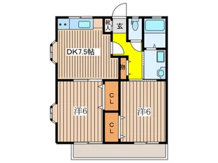 コーポM&RII【1階】の間取り