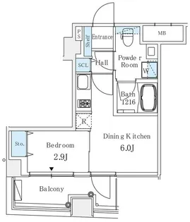 アイビーコート日本橋人形町【7階】の間取り