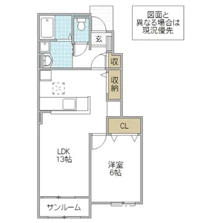 メゾン・ド・エレガン IV【1階】の間取り