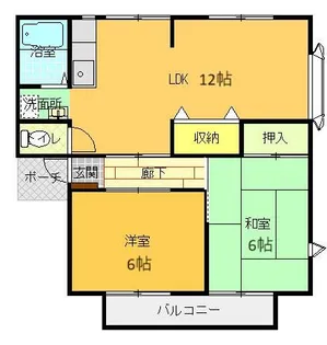 アメニティ広石B【1階】の間取り