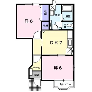 イ-スト ヴィラ【1階】の間取り