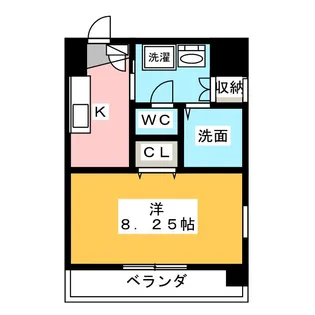 共同ハイツ西大須【8階】の間取り