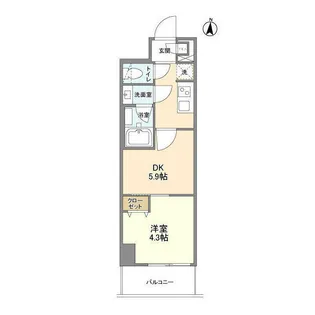 リテラス三ノ輪【8階】の間取り