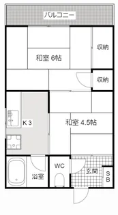 コーポサンローザI【2階】の間取り
