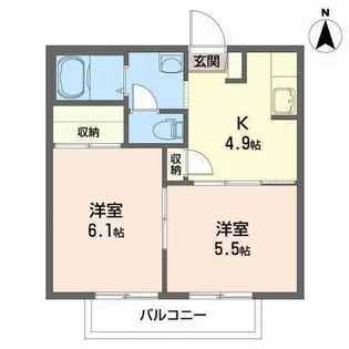 シャーメゾン矢巾 E【2階】の間取り
