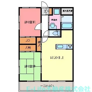 サン・リッチT2番館【1階】の間取り