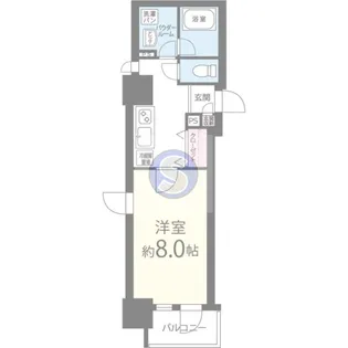 プランドール中之島【7階】の間取り