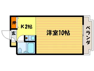 川端ハイツ【2階】の間取り