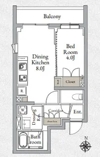 Live Casa千鳥町【4階】の間取り