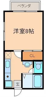 シガハイツX【1階】の間取り